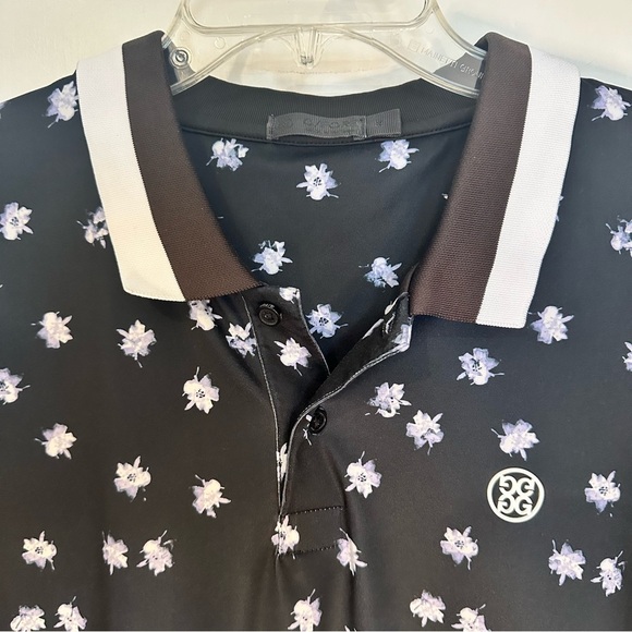 G/fore Limited Edition Country Club Misfit Polo Sketch Shirt sz X Black White - Picture 3 of 10